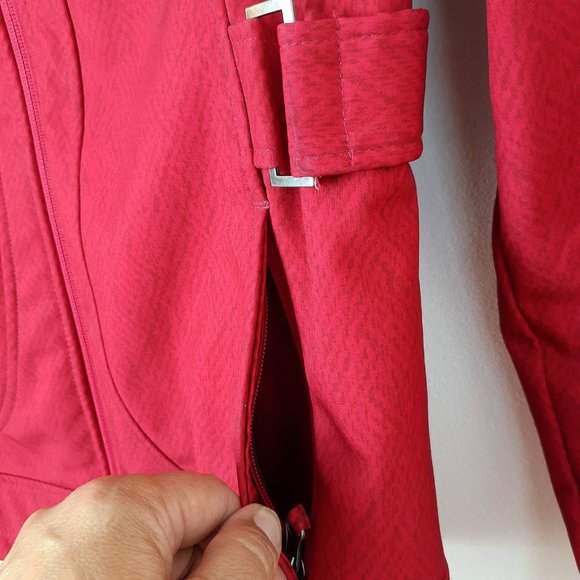 Faux Fur Lined Light Jacket, Size Small. Pink Red cozy plush outdoor - Picture 5 of 15